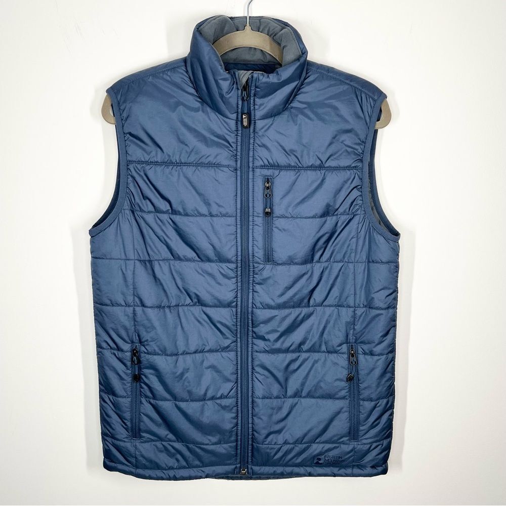 Eastern Mountain Sports EMS Primaloft Packable Full Zip Vest Navy Blue Small